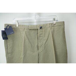 Incotex Olive Taupe 100% Cotton Mens Pants Sz 56 NEW